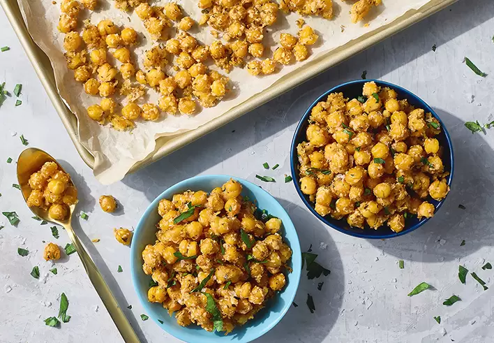 Parmesan Roasted Garbanzo Snacks Recipe