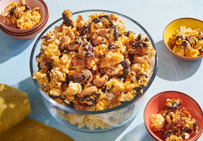 Salty Cashew Caramel Popcorn Recipe